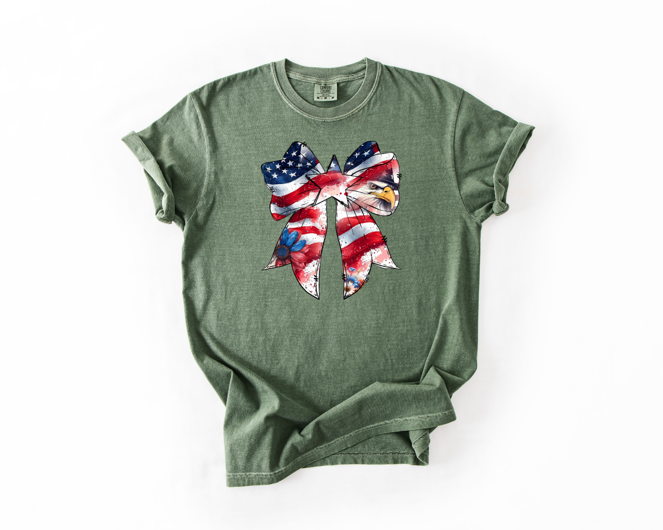 Eagle Coquette with Bow American Flag