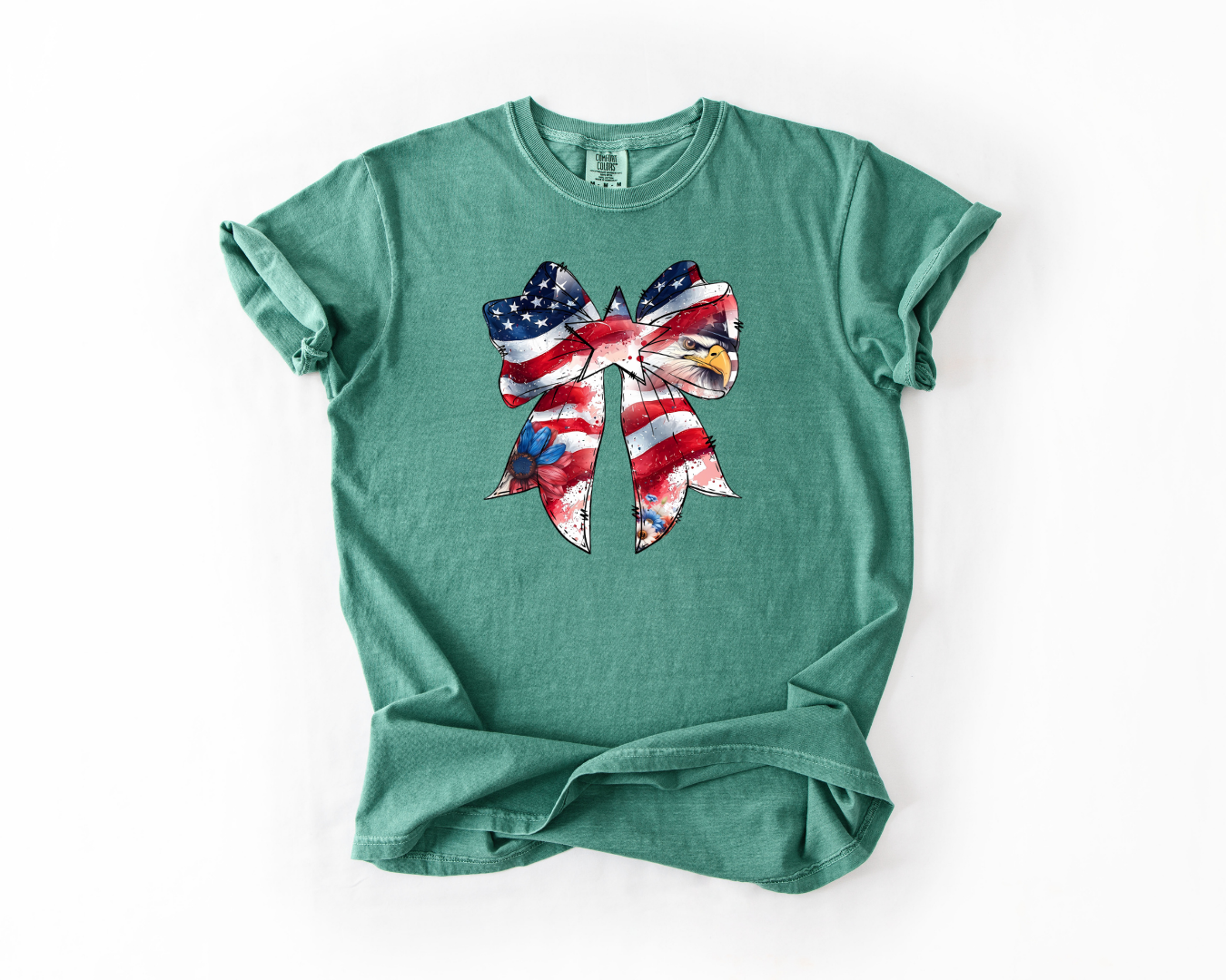 Eagle Coquette with Bow American Flag
