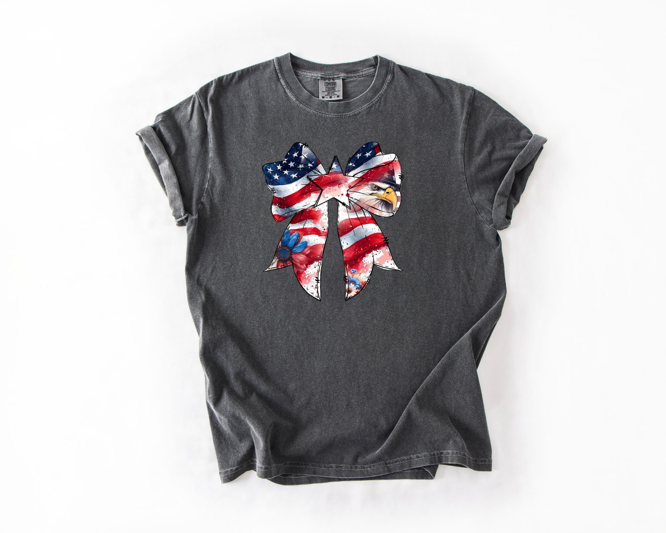 Eagle Coquette with Bow American Flag