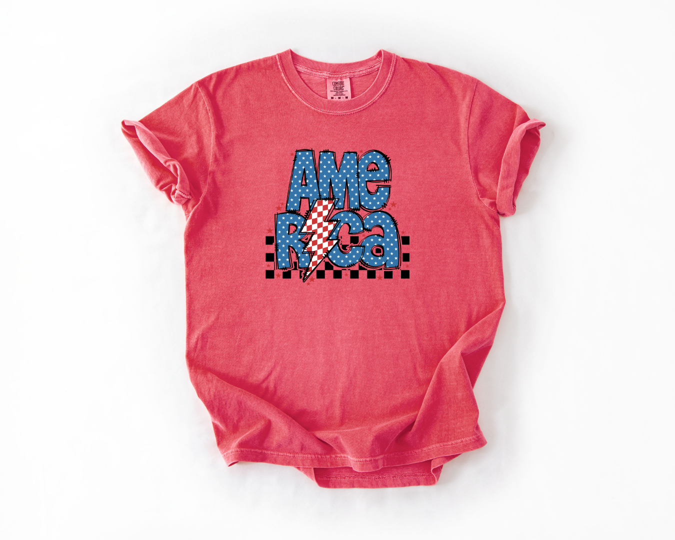 America Lightning Bolt with Stars