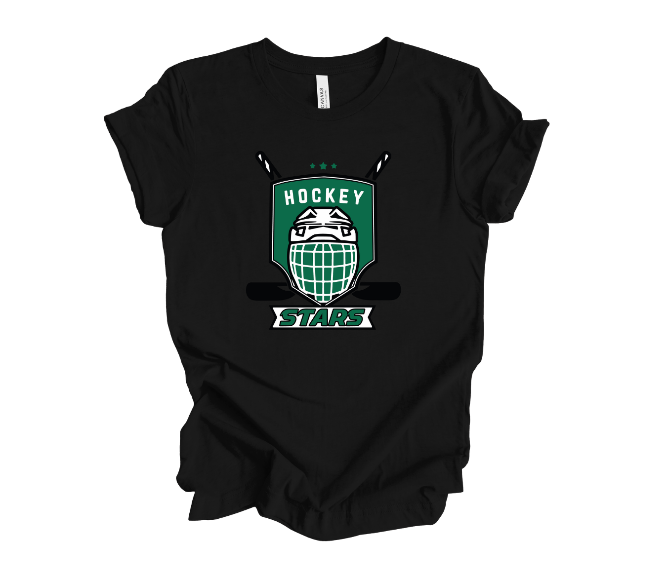 STARS Hockey Helmet with Two Sticks