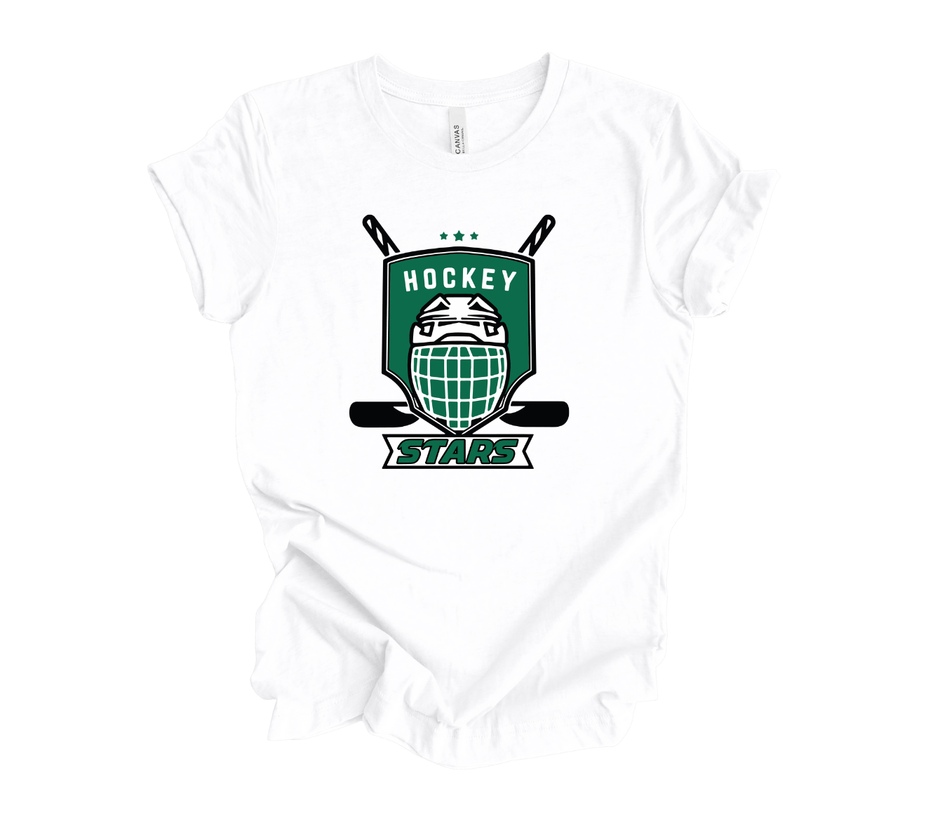 STARS Hockey Helmet with Two Sticks