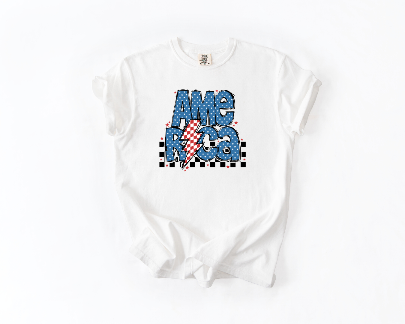 America Lightning Bolt with Stars