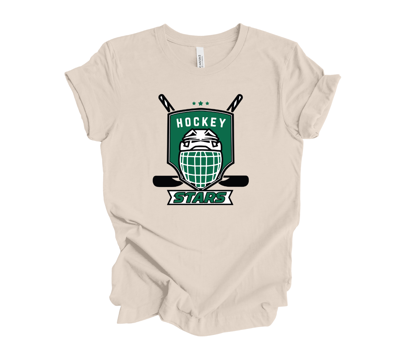 STARS Hockey Helmet with Two Sticks