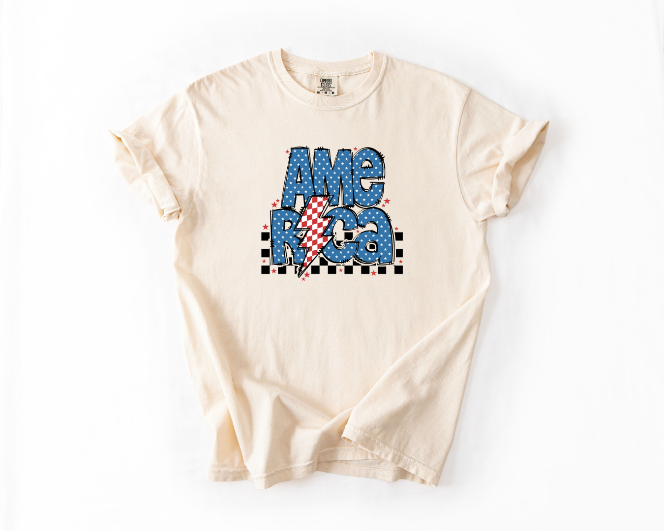 America Lightning Bolt with Stars
