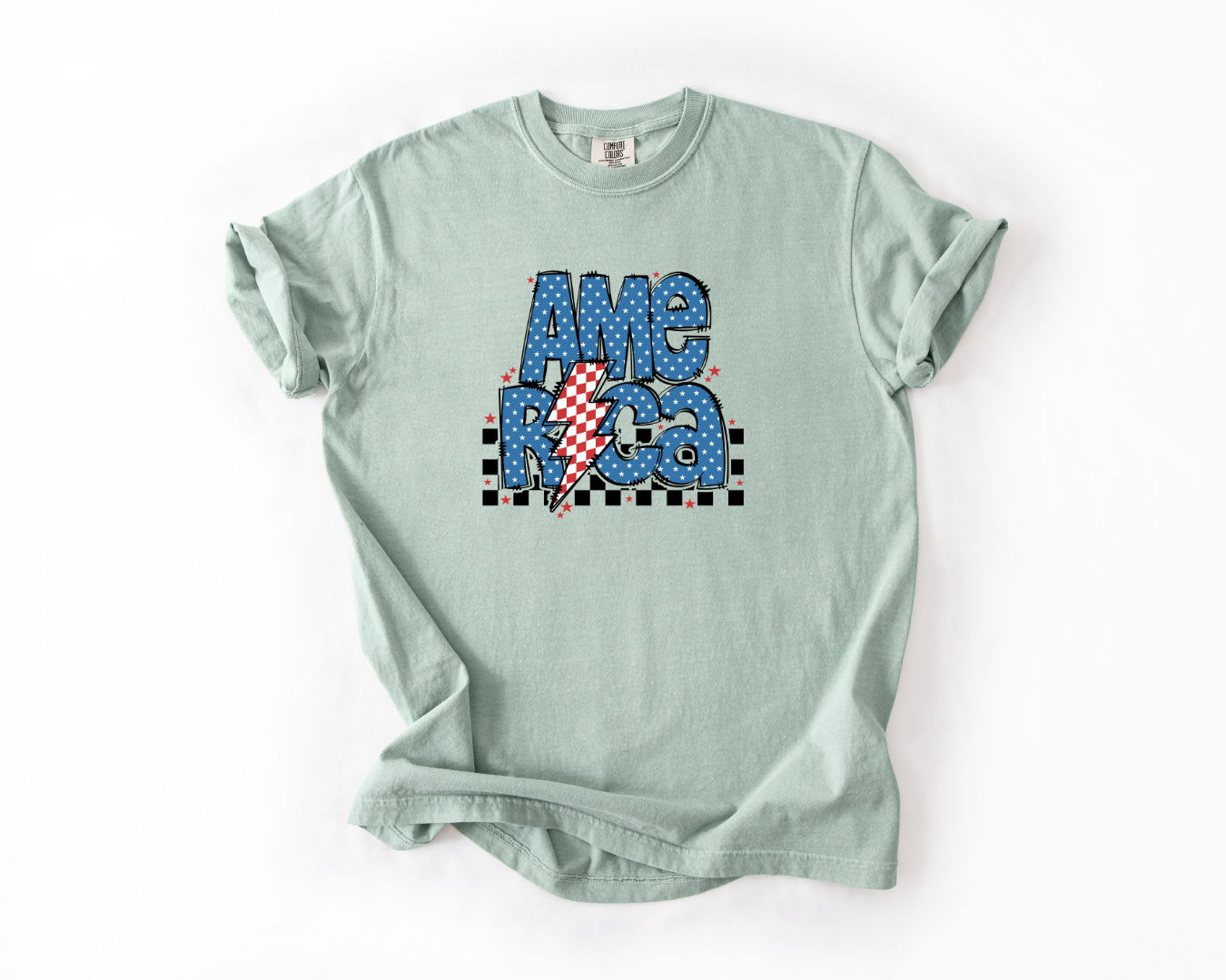 America Lightning Bolt with Stars