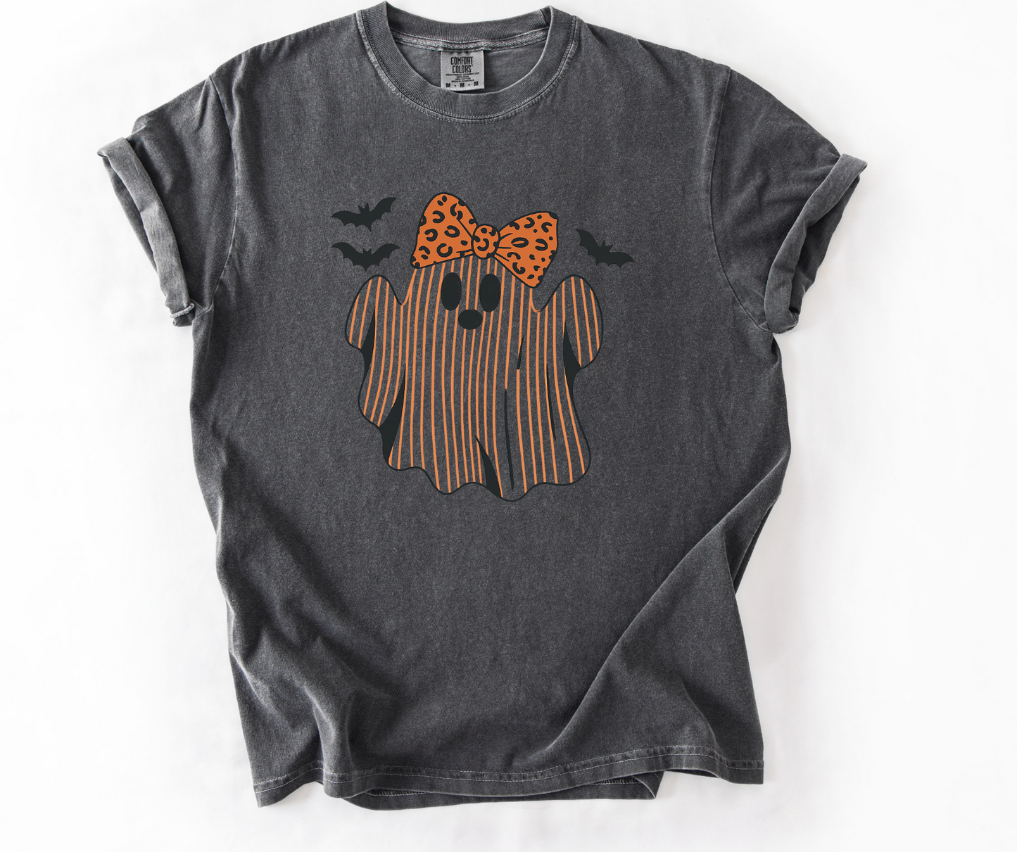 Cute Ghost with Orange Bow Halloween