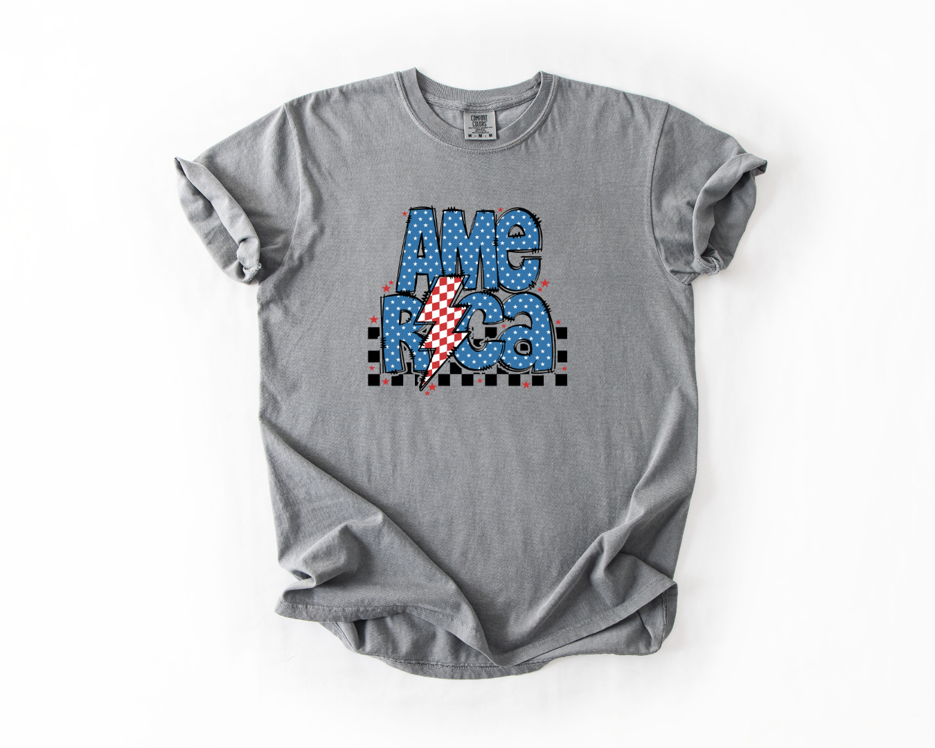 America Lightning Bolt with Stars