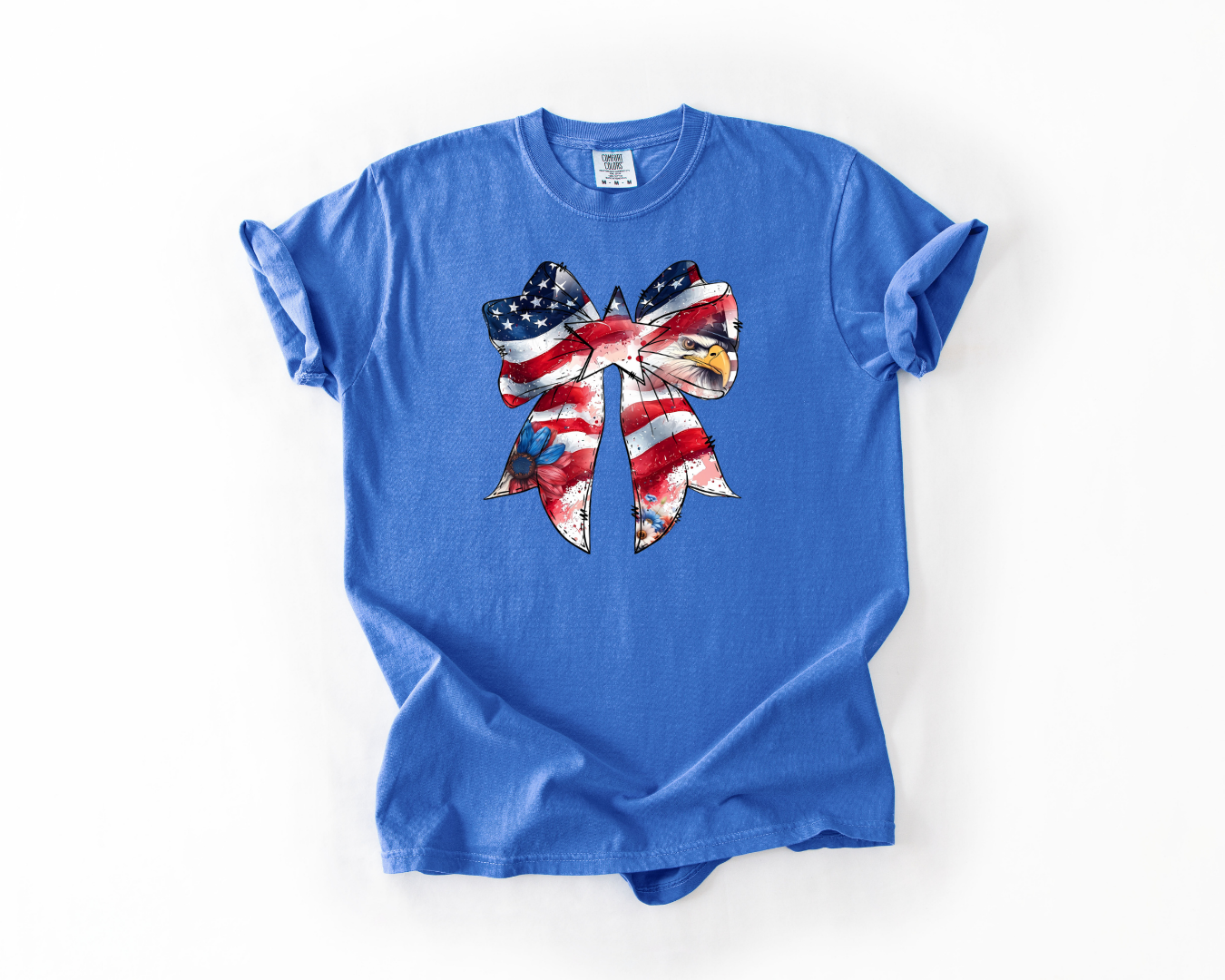 Eagle Coquette with Bow American Flag