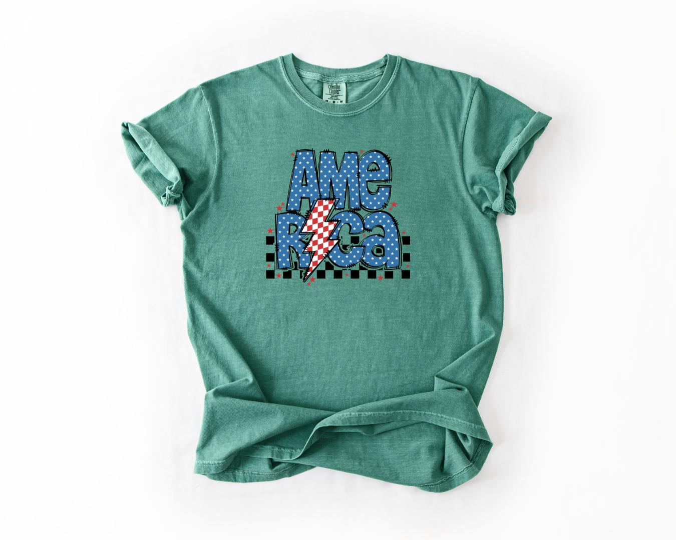 America Lightning Bolt with Stars