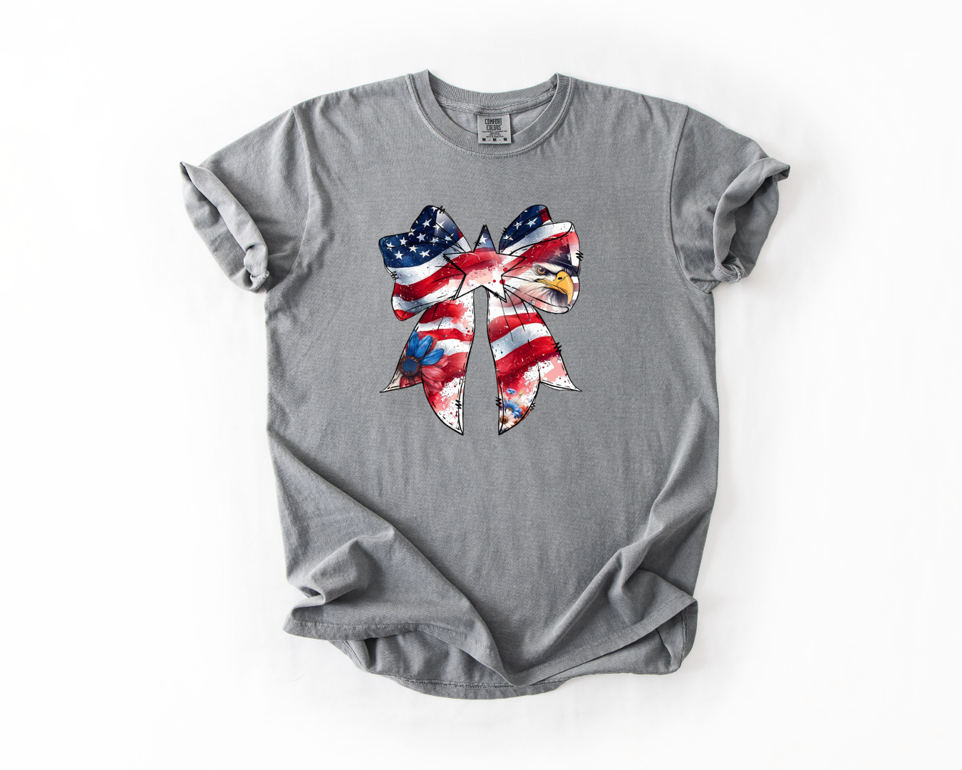 Eagle Coquette with Bow American Flag