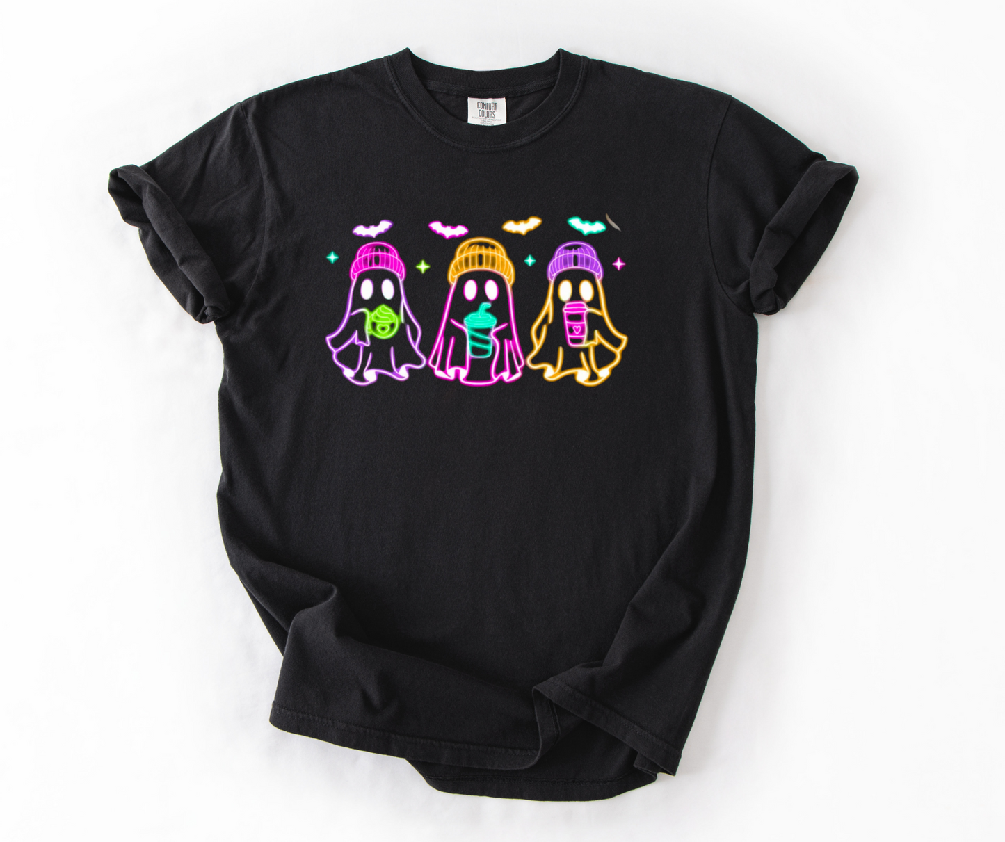 Trio Neon Ghosts Halloween