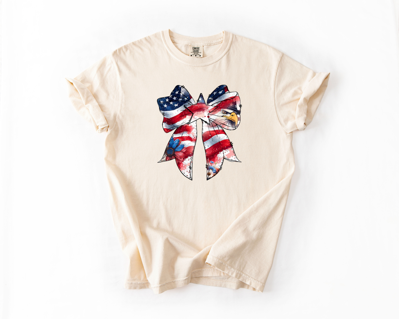 Eagle Coquette with Bow American Flag
