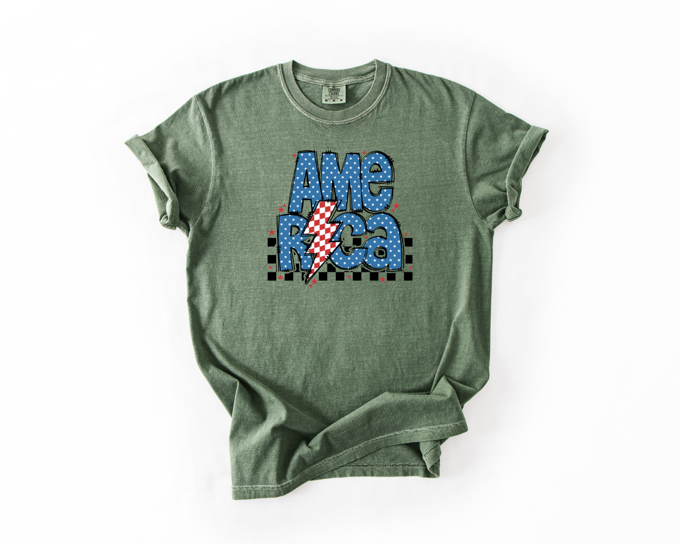 America Lightning Bolt with Stars
