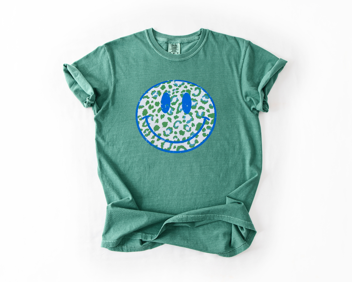 Blue & Neon Smiley Face