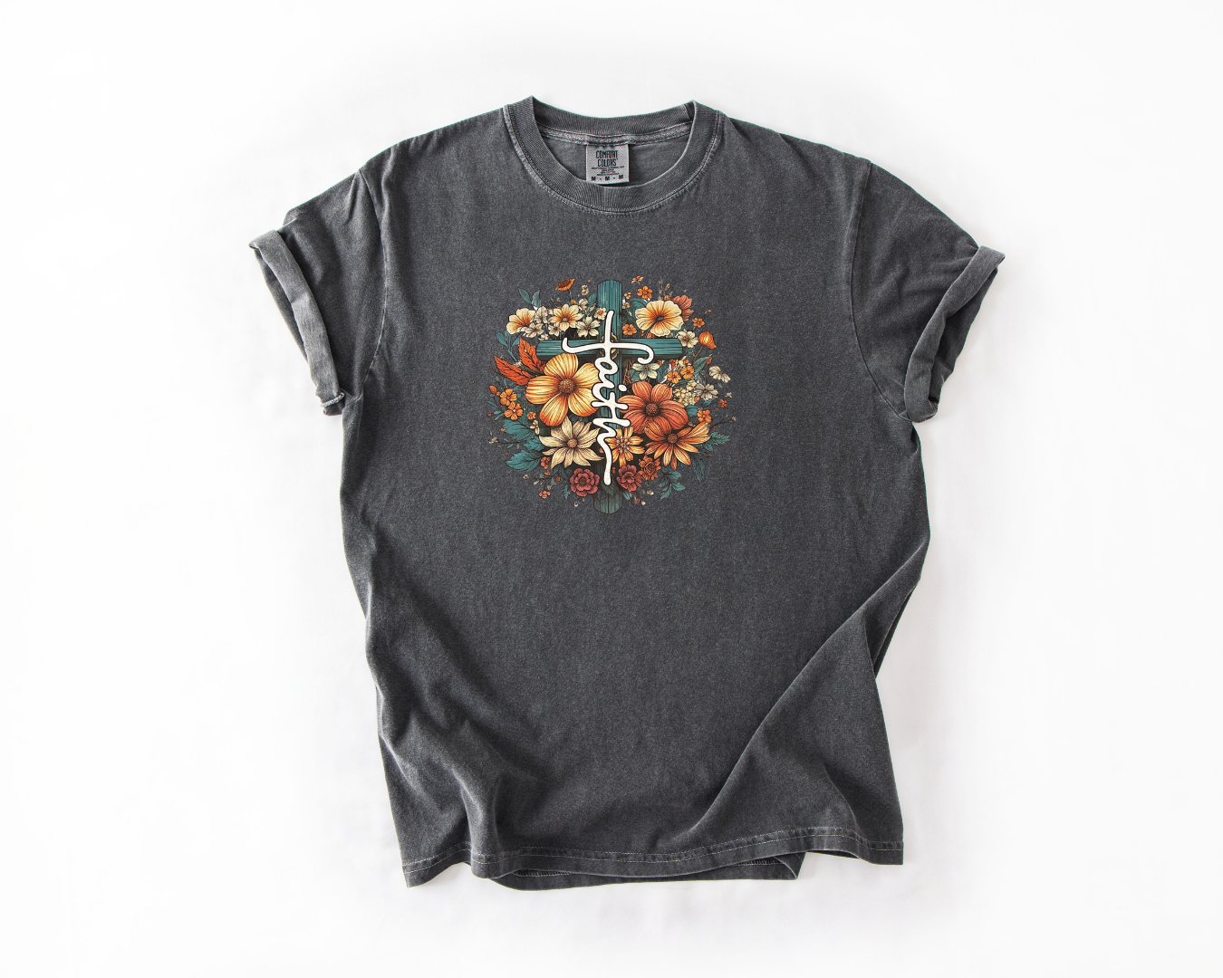 Floral Faith Cross