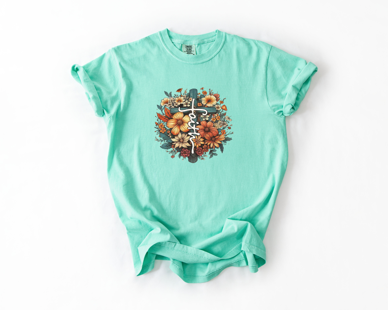 Floral Faith Cross