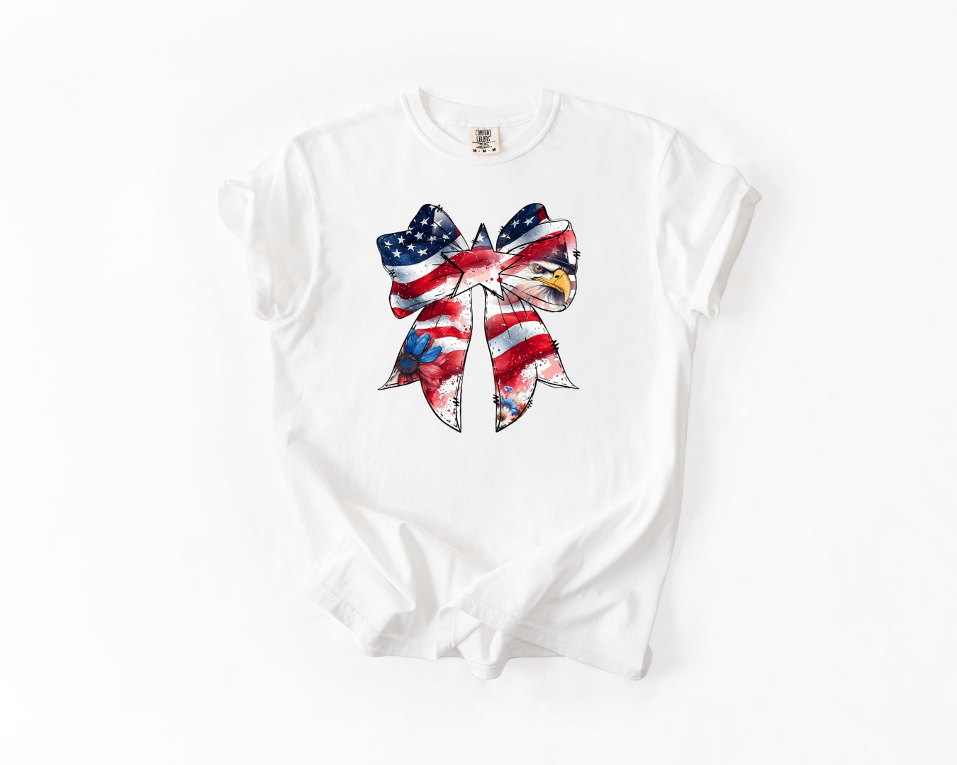 Eagle Coquette with Bow American Flag