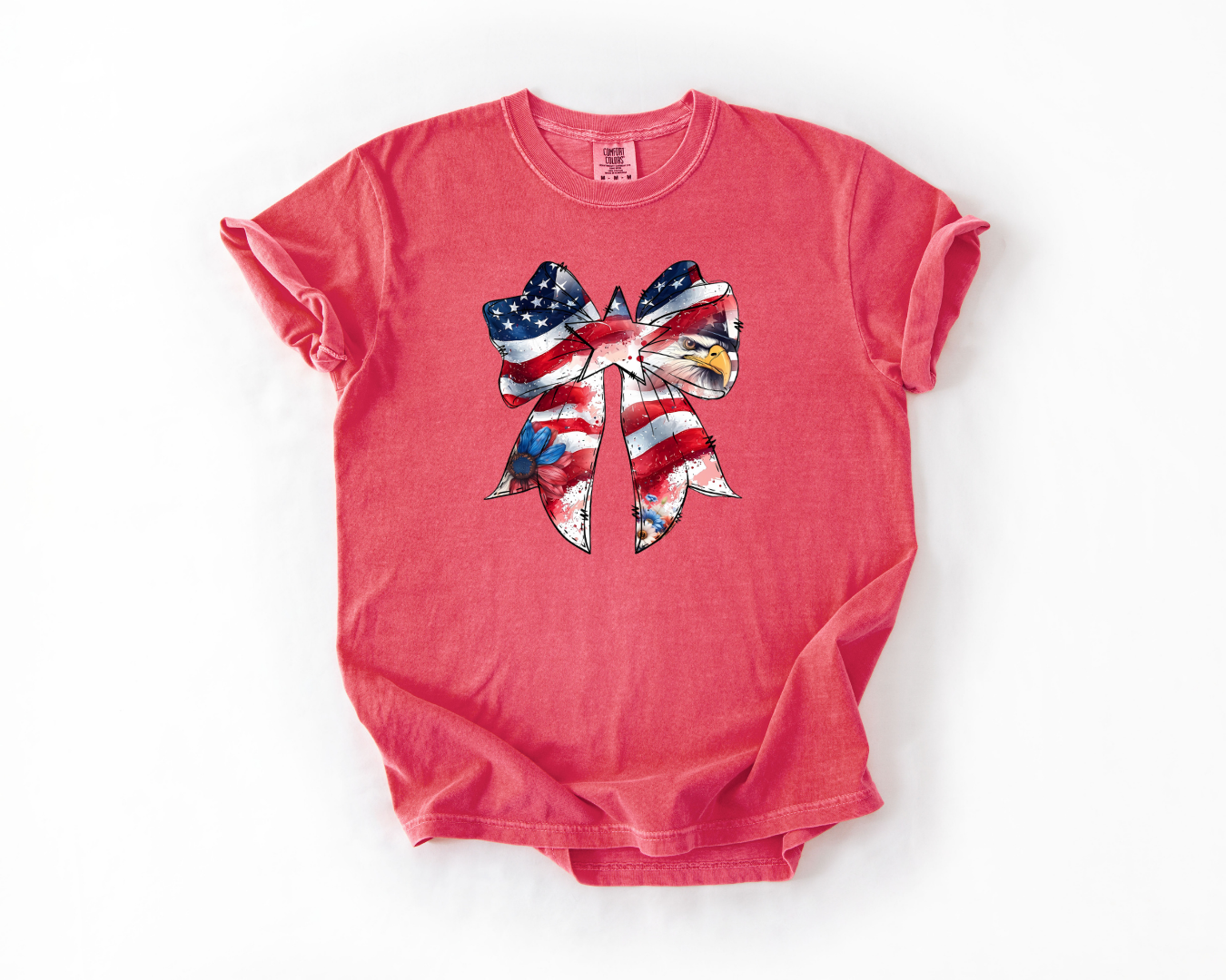 Eagle Coquette with Bow American Flag