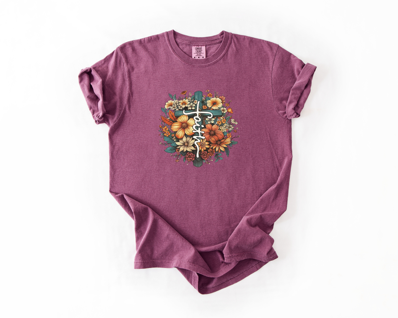 Floral Faith Cross