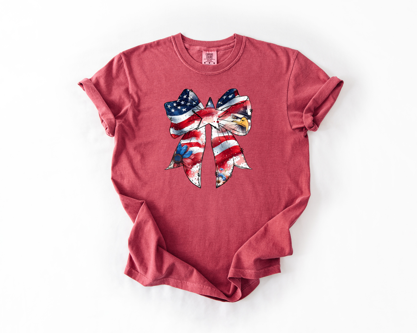Eagle Coquette with Bow American Flag