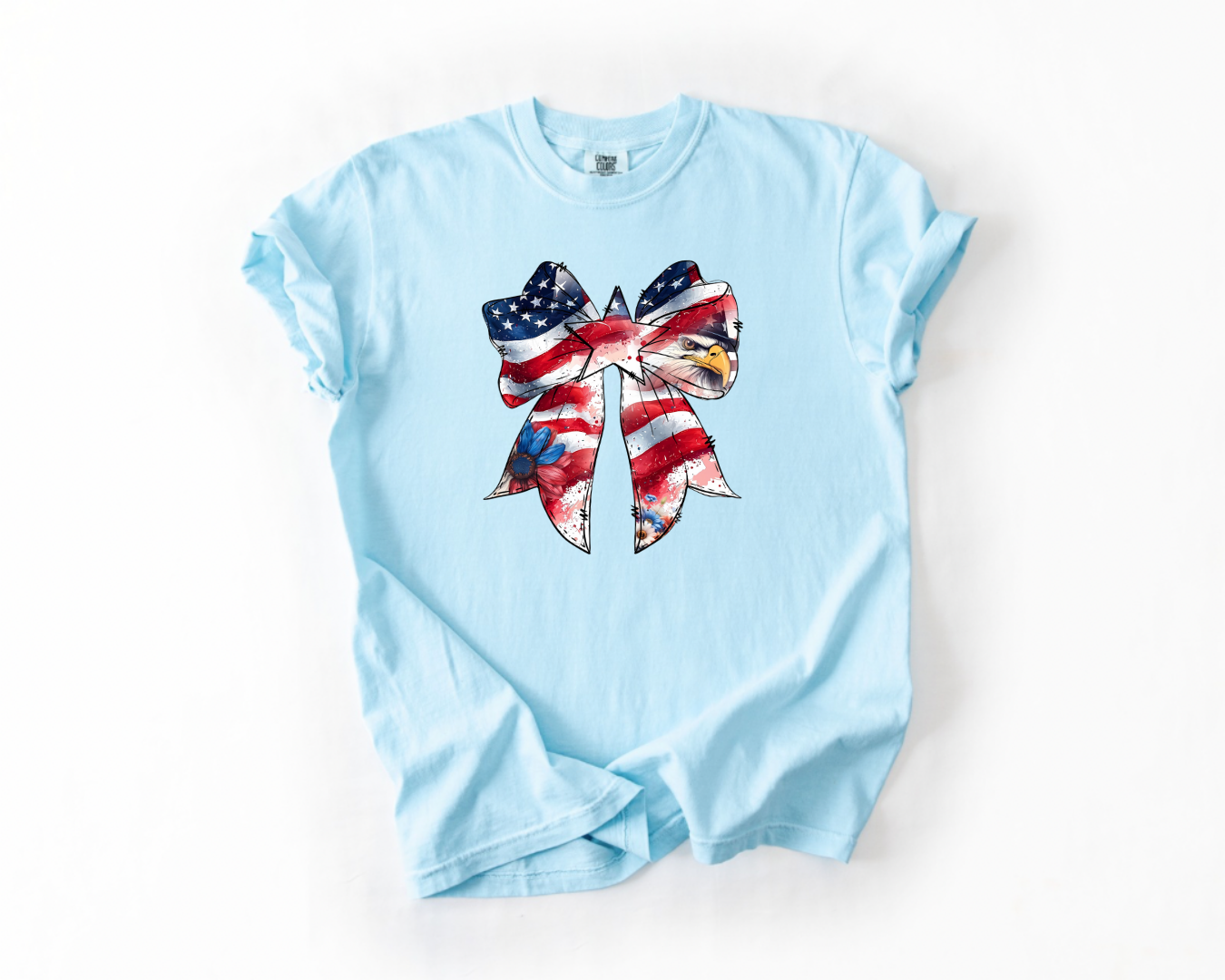 Eagle Coquette with Bow American Flag