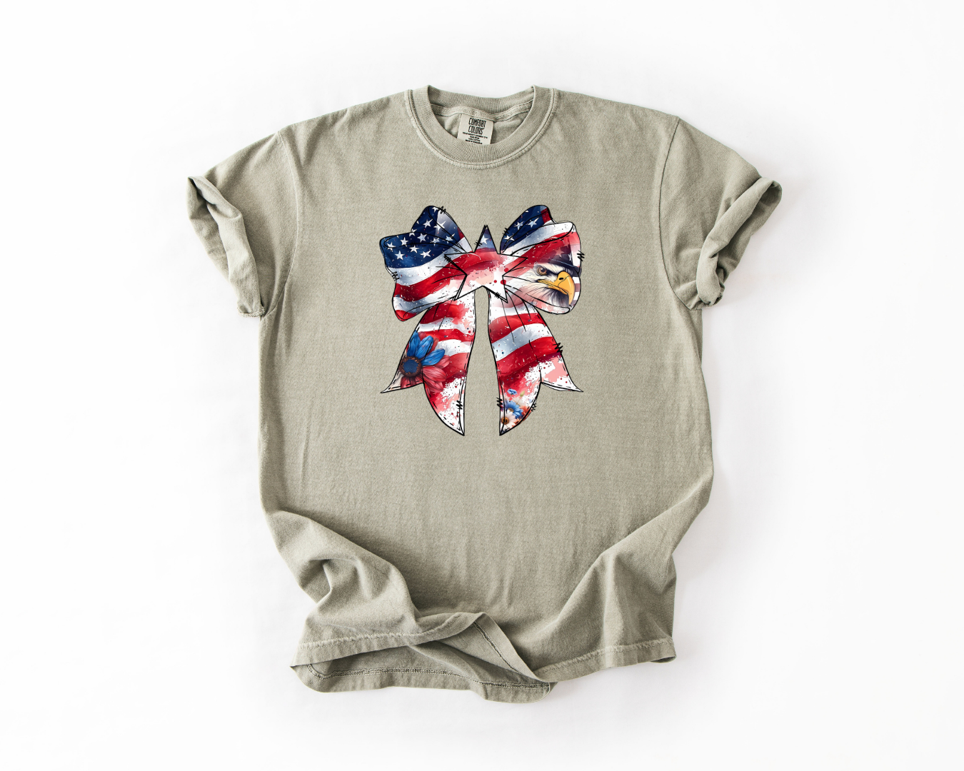 Eagle Coquette with Bow American Flag