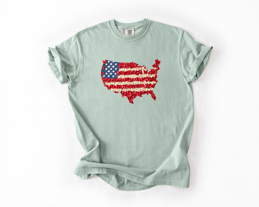 American Flag Brushstroke