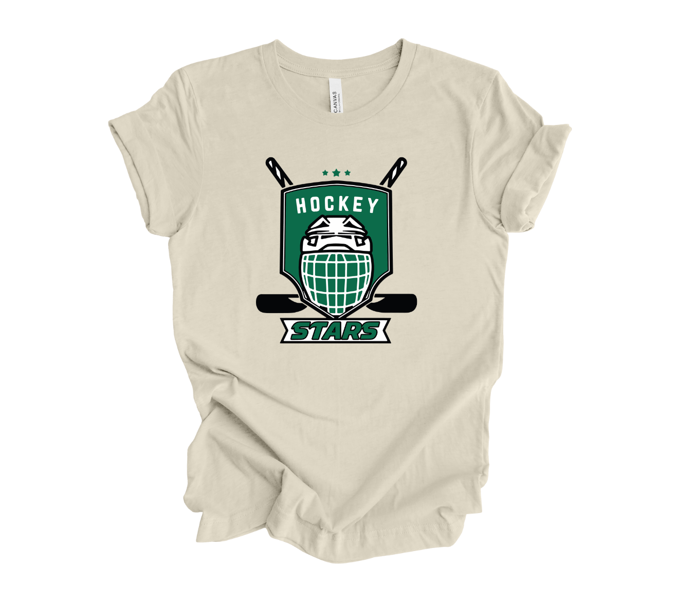 STARS Hockey Helmet with Two Sticks