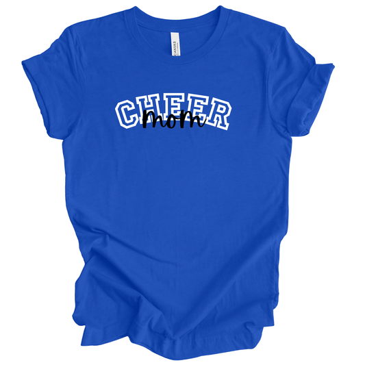Cheer Mom Outline with Cursive