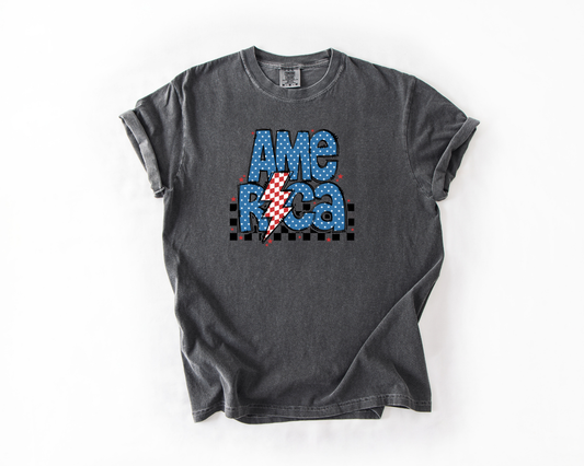America Lightning Bolt with Stars