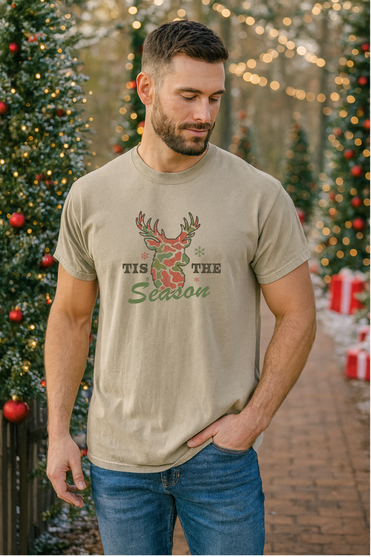 Tis the Season Christmas Camo Deer