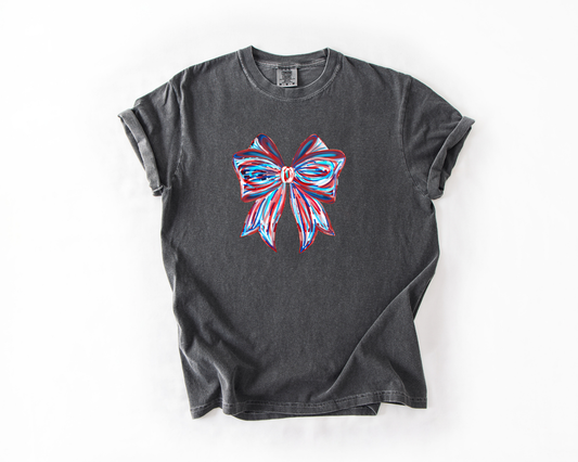 American Flag Brushstroke Bow
