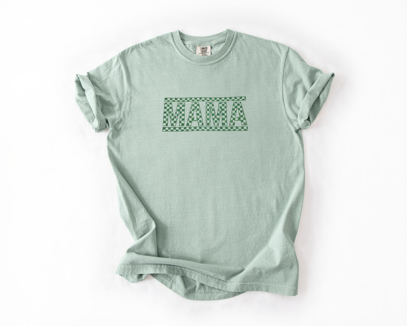 Retro Checkered Glittered Mama