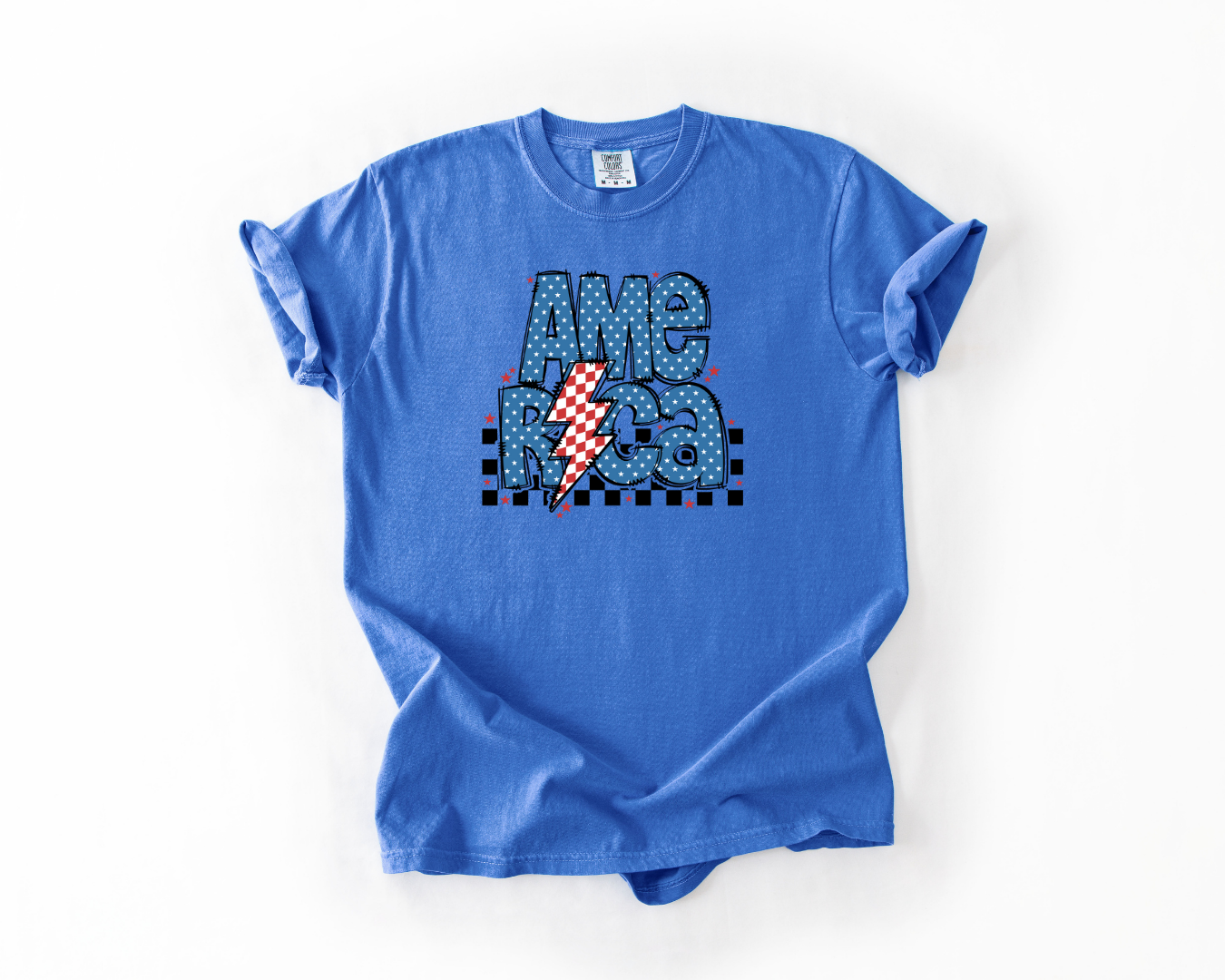America Lightning Bolt with Stars