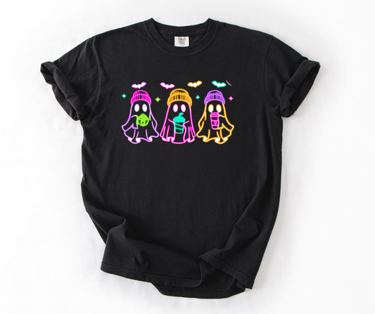 Trio Neon Ghosts Halloween