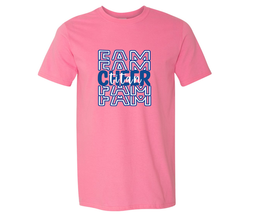 Tidwell Pink Out Cheer Fam ADULT T-Shirt